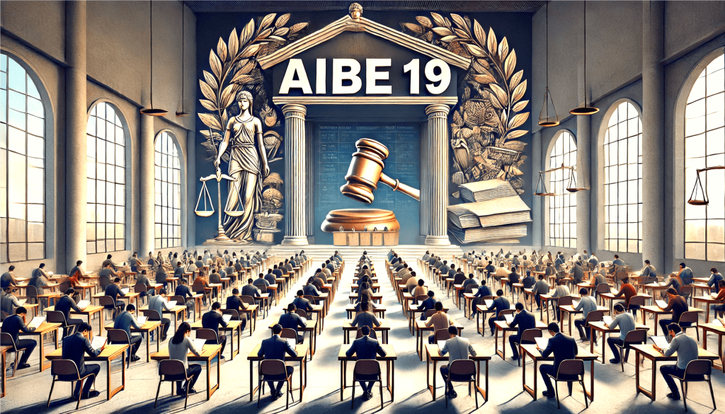 A group of law students celebrating their success after receiving their AIBE 19 results, symbolizing the start of their legal careers.