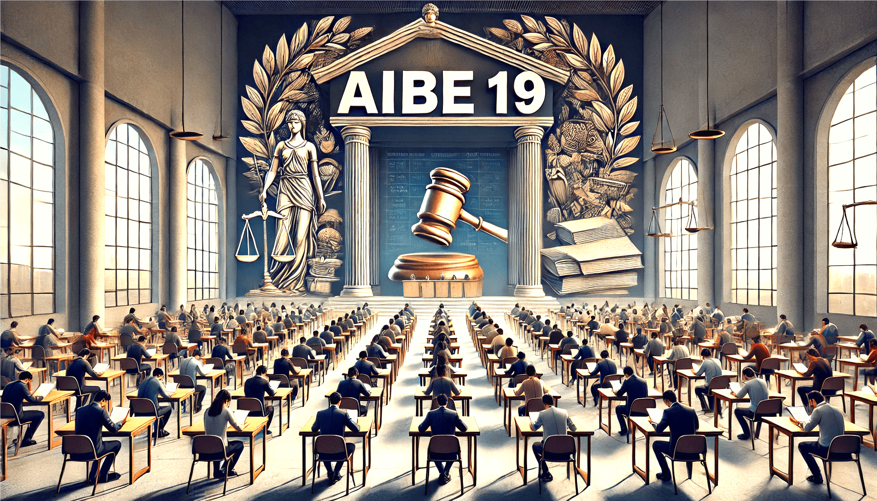 A group of law students celebrating their success after receiving their AIBE 19 results, symbolizing the start of their legal careers.