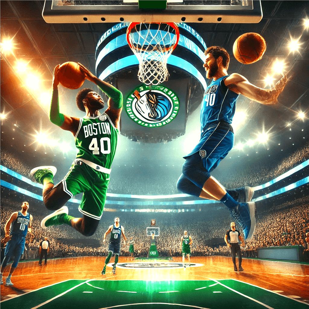 A thrilling rivalry between the Boston Celtics and Dallas Mavericks, featuring high-stakes games, legendary performances, and championship ambitions.